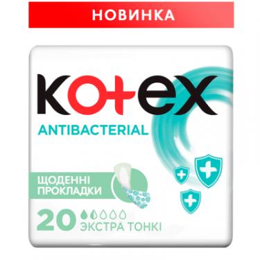Ежедневные прокладки Kotex Antibacterial Extra Thin 20 шт. Фото