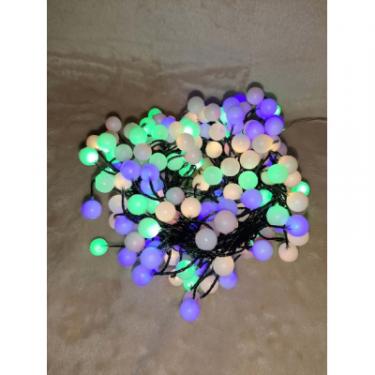 Гирлянда Luca Lighting кластер Кульки зелена струна 8 м, RGB Фото 1