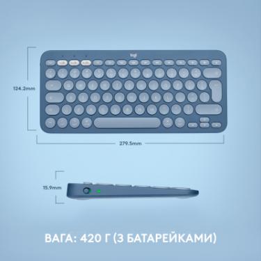 Клавиатура Logitech K380 for MAC Multi-Device Bluetooth UA Blueberry Фото 7