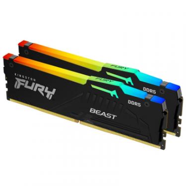 Модуль памяти для компьютера Kingston Fury (ex.HyperX) DDR5 16GB (2x8GB) 5200 MHz FURY Beast RGB Фото 1