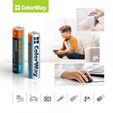 Батарейка ColorWay AAA LR03 Alkaline Power (лужні) * 24шт plastic box Фото 2