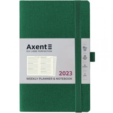 Еженедельник Axent 2023 Partner Soft Fabric 125x195 мм темно зелений Фото
