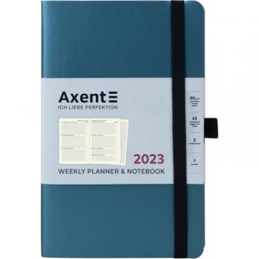 Еженедельник Axent 2023 Partner Soft 125x195 мм синій металік Фото