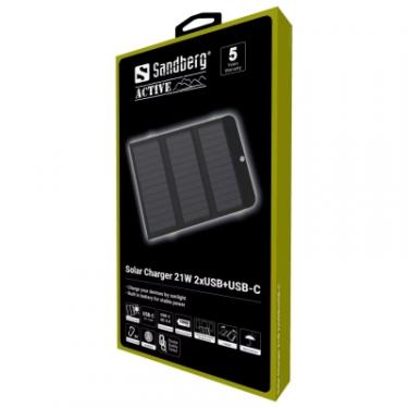 Батарея универсальная Sandberg 10000mAh, Solar Charger 21W, PD/18W, QC/3.0, USB-C Фото 2