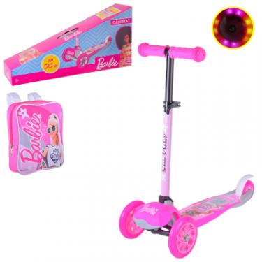Самокат A-Toys Barbie, PU, LED, складний Фото