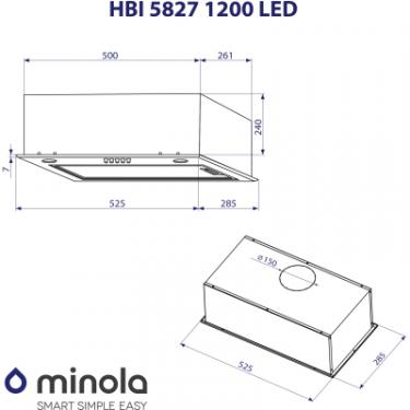 Вытяжка кухонная Minola HBI 5827 I 1200 LED Фото 9