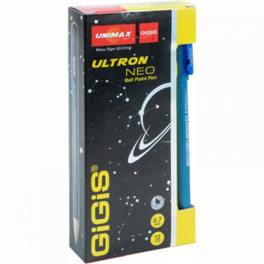 Ручка шариковая Unimax Ultron Neo 2х, синя Фото 2