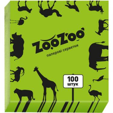 Салфетки косметические ZooZoo одношарові зелені 24x23 см 100 шт. Фото