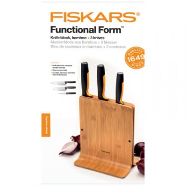 Набор ножей Fiskars Functional Form Bamboo 3 шт Фото 2