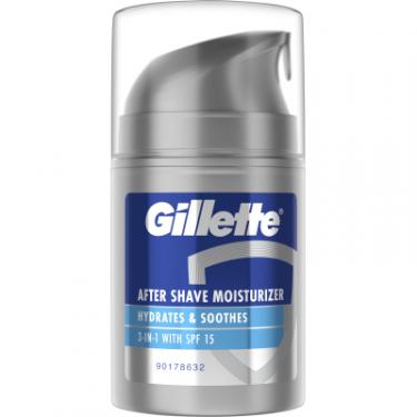 Бальзам после бритья Gillette 3 in 1 Hydrates & Soothes SPF+15 50 мл Фото