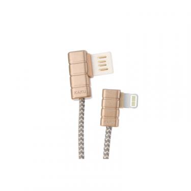 Дата кабель iKAKU USB 2.0 AM to Lightning 1.0m Gallop Rose-Gold 2.4A Фото