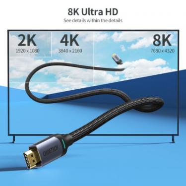 Кабель мультимедийный Choetech HDMI to HDMI 2.0m V.2.1 8K 60Hz HDR10 HLG 48Gbps Y Фото 2