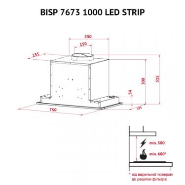 Вытяжка кухонная Perfelli BISP 7673 BL 1000 LED Strip Фото 10