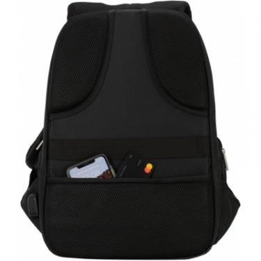 Рюкзак школьный Optima 18.5" USB Anti-Theft унісекс 0.7 кг 16-25 л Чорний Фото 1