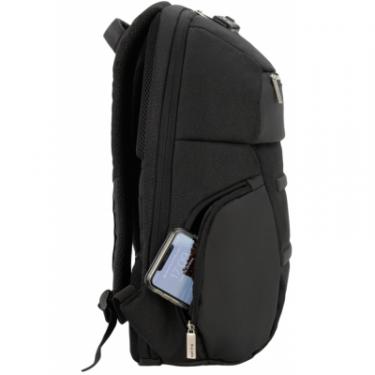 Рюкзак школьный Optima 18.5" USB Anti-Theft унісекс 0.7 кг 16-25 л Чорний Фото 2