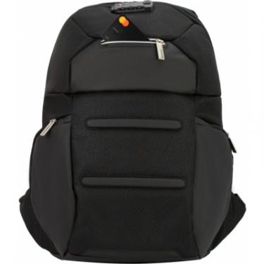 Рюкзак школьный Optima 18.5" USB Anti-Theft унісекс 0.7 кг 16-25 л Чорний Фото 3