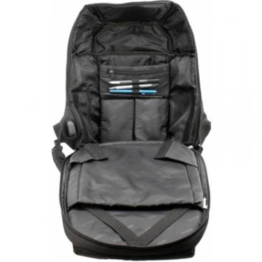 Рюкзак школьный Optima 18.5" USB Anti-Theft унісекс 0.7 кг 16-25 л Чорний Фото 4