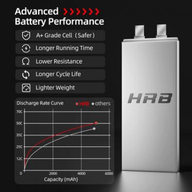 Аккумулятор для дрона HRB_ Lipo 6s 22.2V 5000mAh 50C Battery (Weight 650-700g Фото 1
