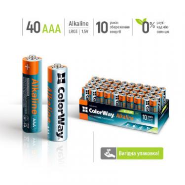 Батарейка ColorWay AAA LR6 Alkaline Power (лужні) * 40 colour box Фото 1