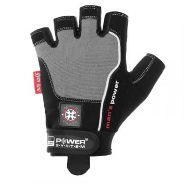 Перчатки для фитнеса Power System Mans Power PS-2580 Black/Grey L Фото 2