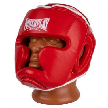 Боксерский шлем PowerPlay 3100 PU Червоний S Фото 1