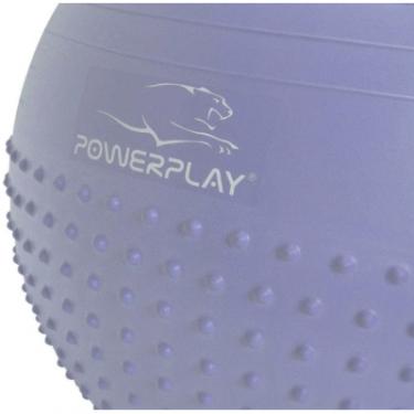 Мяч для фитнеса PowerPlay 4003 75см Блакитний + помпа Фото 1