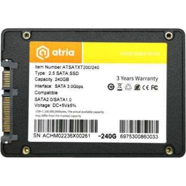 Накопитель SSD ATRIA 2.5" 240GB XT200 Фото 1