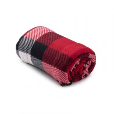 Плед Ardesto Fleece клітинка червоно-чорна 130х160 см Фото 4