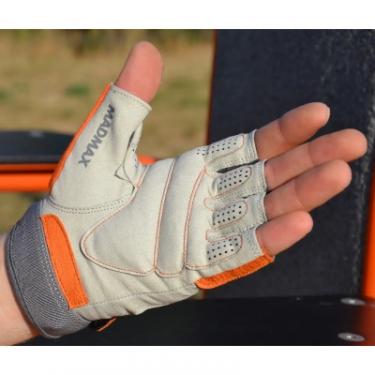 Перчатки для фитнеса MadMax MFG-850 Crazy Grey/Orange L Фото 4