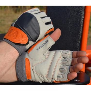 Перчатки для фитнеса MadMax MFG-850 Crazy Grey/Orange L Фото 5