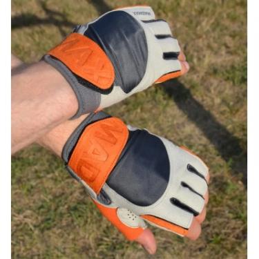 Перчатки для фитнеса MadMax MFG-850 Crazy Grey/Orange L Фото 7