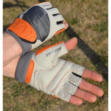 Перчатки для фитнеса MadMax MFG-850 Crazy Grey/Orange L Фото 8