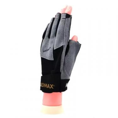 Перчатки для фитнеса MadMax MFG-871 Damasteel Grey/Black L Фото 2