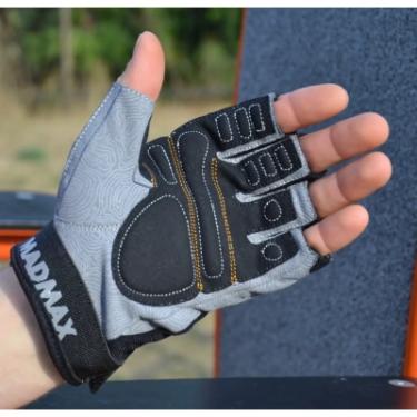 Перчатки для фитнеса MadMax MFG-871 Damasteel Grey/Black L Фото 4