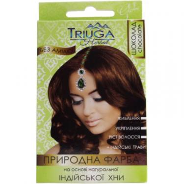 Краска для волос Triuga На основі натуральної індійської хни Шоколад 25 г Фото