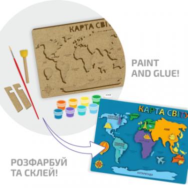 Набор для творчества Rosa Talent Карта світу 3D, МДФ, 24,5 х 18,5 см Фото 2