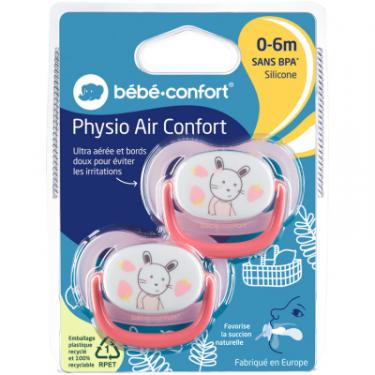 Пустышка Bebe Confort Physio Air, 2 шт, 6/18 міс (рожева з жовтим) Фото 2