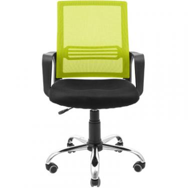 Офисное кресло Richman Джина Хром Піастра Сітка чорна + зелена Фото 1