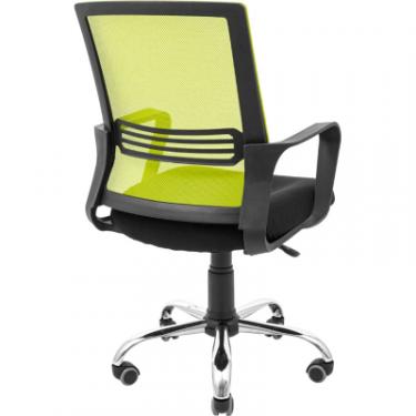 Офисное кресло Richman Джина Хром Піастра Сітка чорна + зелена Фото 2