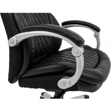 Офисное кресло Richman Преміо Пластик Річ Synchro Шкіра Спліт Чорна Фото 10