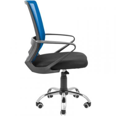 Офисное кресло Richman Робін Хром Піастра Сітка чорна + синя Фото 2