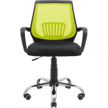 Офисное кресло Richman Стар Хром Піастра Сітка чорна + зелена Фото 1