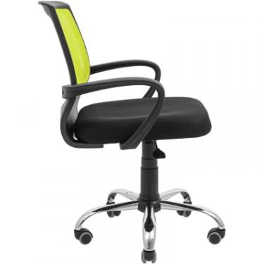 Офисное кресло Richman Стар Хром Піастра Сітка чорна + зелена Фото 2
