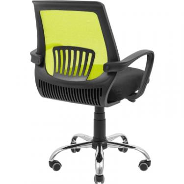 Офисное кресло Richman Стар Хром Піастра Сітка чорна + зелена Фото 3