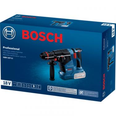Перфоратор Bosch GBH 187-LI, патрон SDS-plus 24мм, 18В, 2.4Дж, 980о Фото 9
