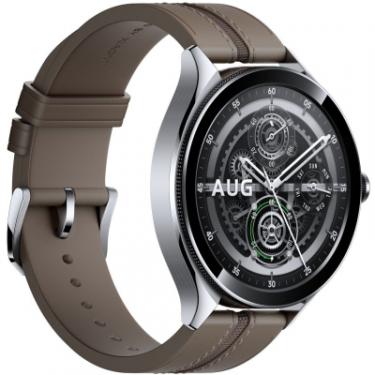 Смарт-часы Xiaomi Watch 2 Pro Bluetooth Silver Case with Brown Leath Фото 2