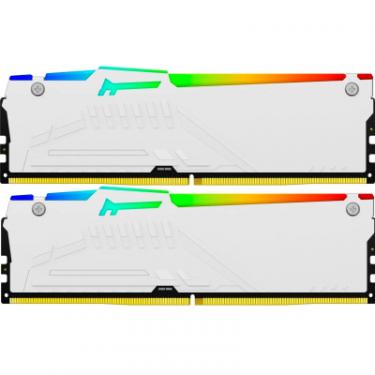 Модуль памяти для компьютера Kingston Fury (ex.HyperX) DDR5 64GB (2x32GB) 5600 MHz FURY Beast White RGB Фото 3
