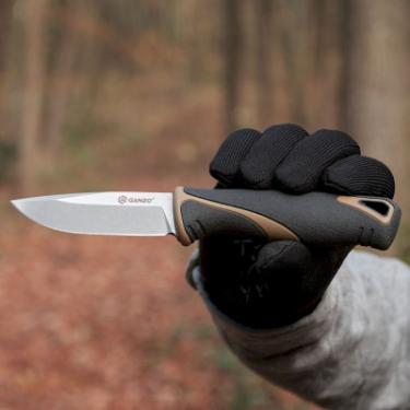 Нож Ganzo G807-DY Бежевий з ножнами Фото 10