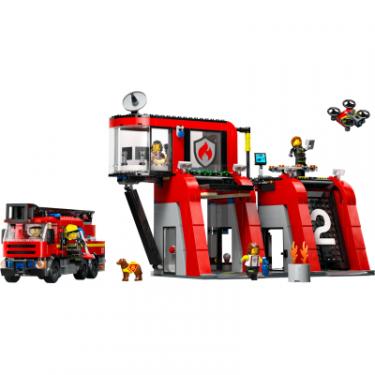 Конструктор LEGO City Пожежне депо з пожежною машиною 843 деталей Фото 1