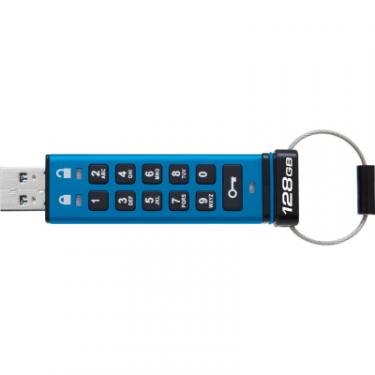 USB флеш накопитель Kingston 128GB IronKey Keypad 200 AES-256 Encrypted Blue US Фото 1